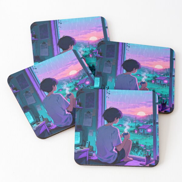 Item preview, Lofi Rainy Sunset View designed and sold by iwzzuel.