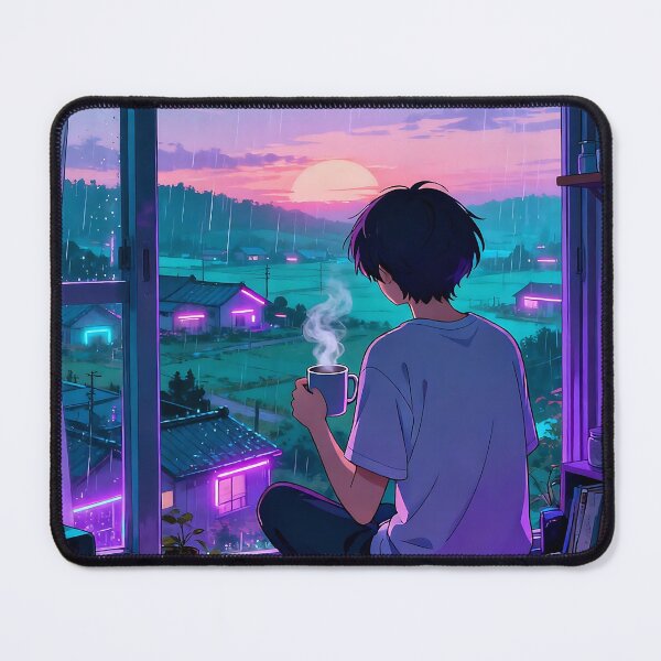 Item preview, Lofi Rainy Sunset View designed and sold by iwzzuel.