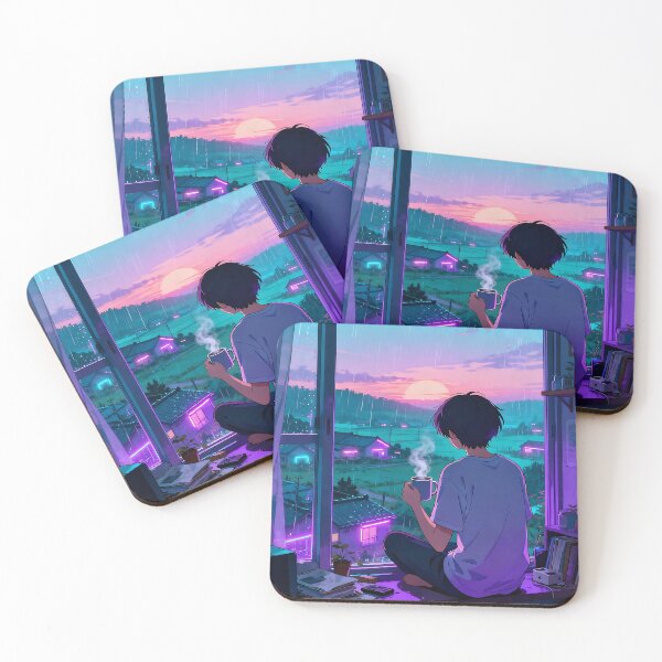 Item preview, Lofi Rainy Sunset View designed and sold by iwzzuel.