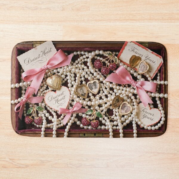 Item preview, Pearls & Cherries - Coquette Jewelry Box Maximalism designed and sold by SavinMercantile.