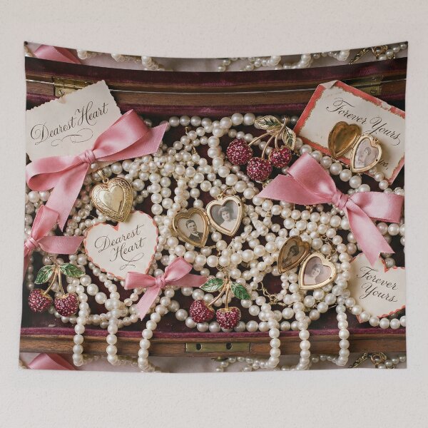Item preview, Pearls & Cherries - Coquette Jewelry Box Maximalism designed and sold by SavinMercantile.
