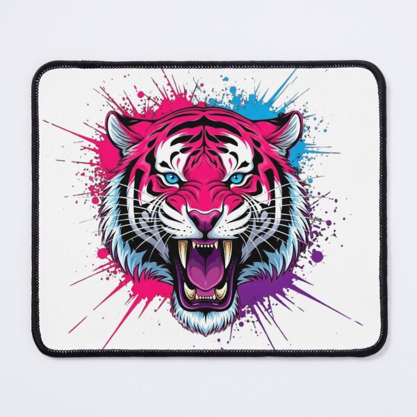 Item preview, Neon Tiger Cyberpunk T-Shirt designed and sold by Pawline Studio.