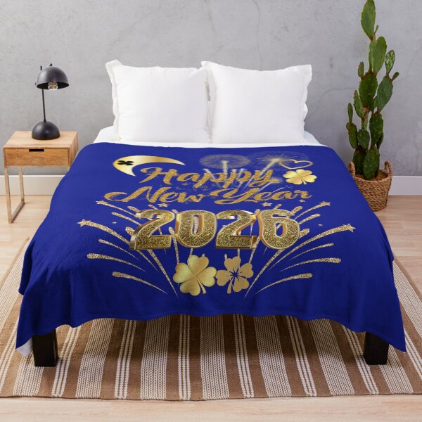 Item preview, Happy New Year 2026 Elegant Gold Fireworks Night Sky. designed and sold by LunaPrintCo.