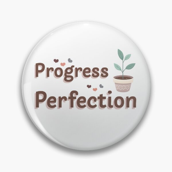 Item preview, Progress Over Perfection – Cute Motivation Quote designed and sold by CuteComfyClub.