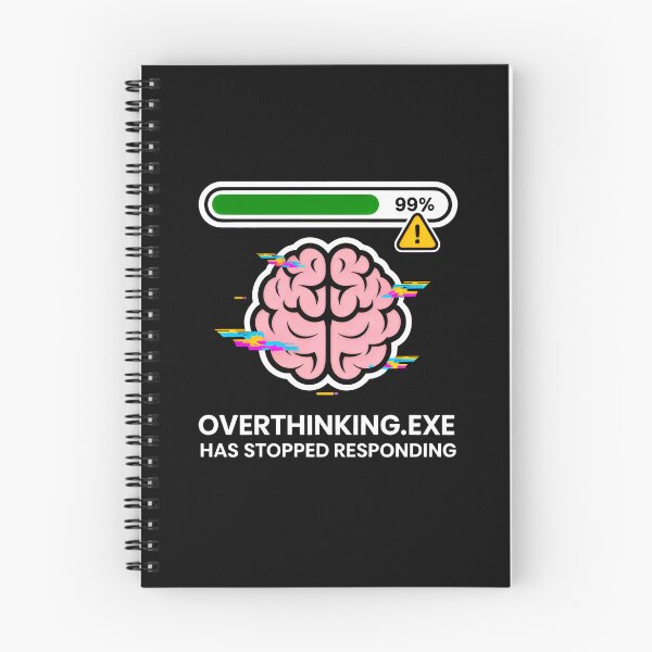 Item preview, Overthinking.exe Has Stopped Responding Glitch Brain Design with Progress Bar and Warning Icon designed and sold by SplashTastic.