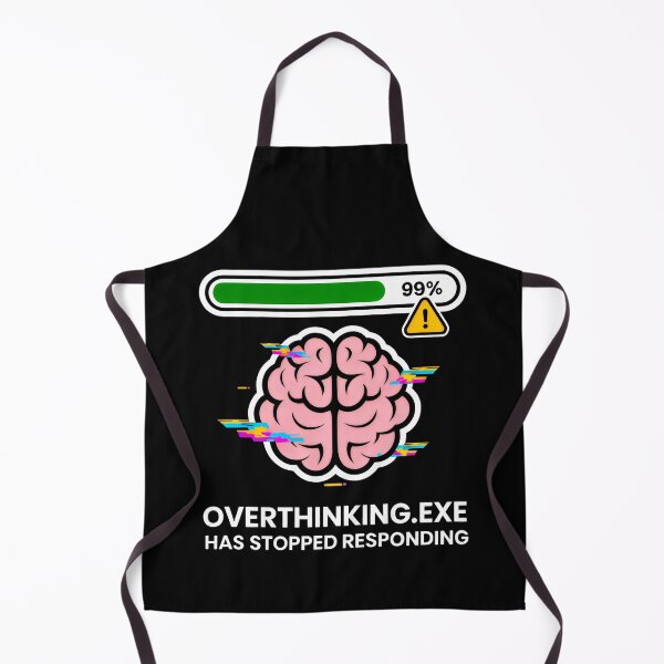 Item preview, Overthinking.exe Has Stopped Responding Glitch Brain Design with Progress Bar and Warning Icon designed and sold by SplashTastic.