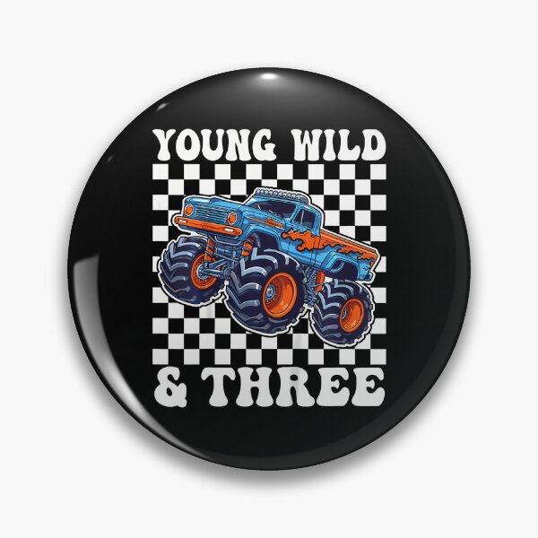 Item preview, Kids 3Rd Birthday Monster Truck Young Wild And Three 3 Year Old designed and sold by TysonLangosh.