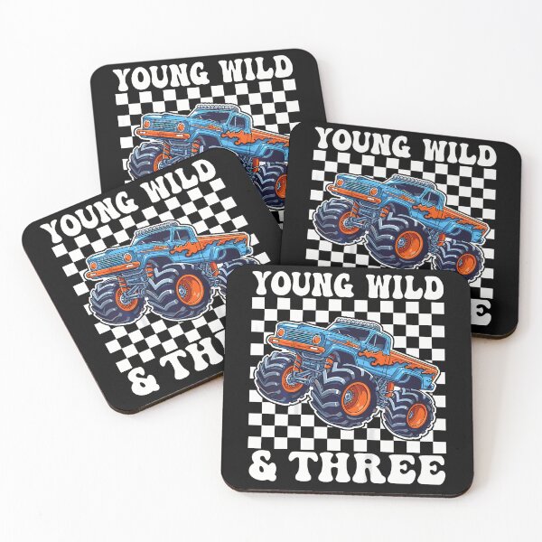 Item preview, Kids 3Rd Birthday Monster Truck Young Wild And Three 3 Year Old designed and sold by TysonLangosh.