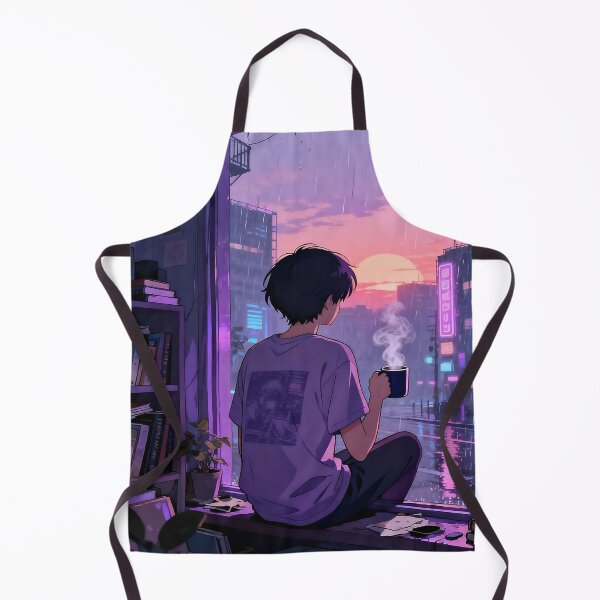 Item preview, Lofi Rainy Sunset at Neo Tokyo designed and sold by iwzzuel.