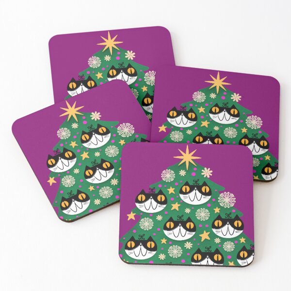 Item preview, Tuxedo Cat Christmas Tree designed and sold by poket.piktures.