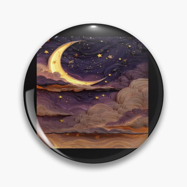 Item preview, Beautiful drawing of shining starry night design  designed and sold by NivyasArtistry.