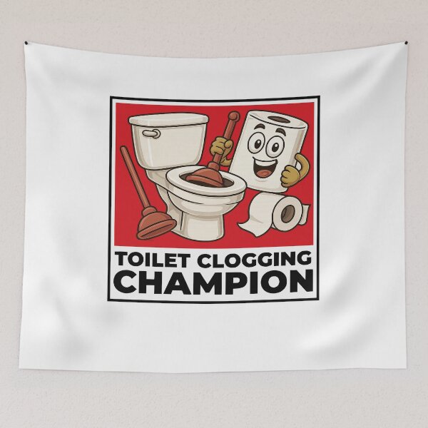 Item preview, Joke Toilet Clogging Champion Funny Meme Gifts,Toilet Clogging Champion designed and sold by BornBorn.
