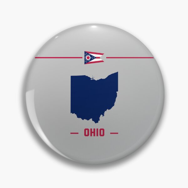 Item preview, Ohio State Pride, Minimalist Navy Map & Flag Tee designed and sold by mashmosh.