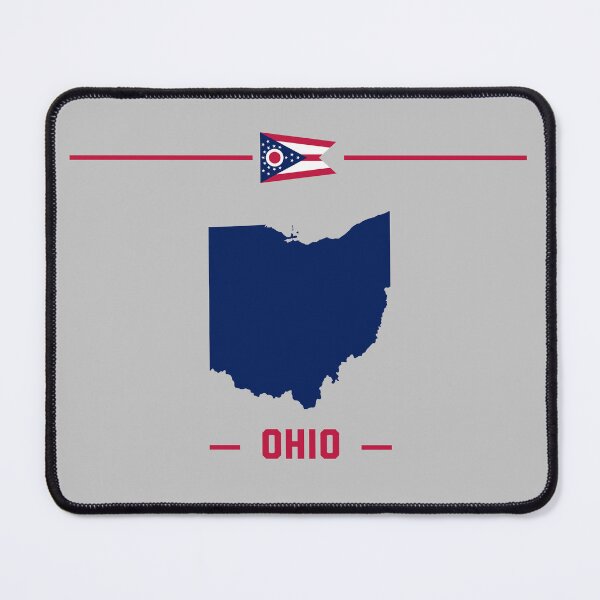 Item preview, Ohio State Pride, Minimalist Navy Map & Flag Tee designed and sold by mashmosh.