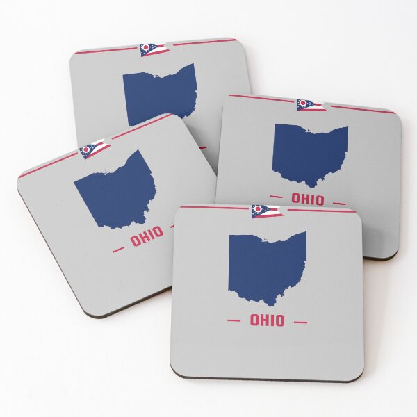 Item preview, Ohio State Pride, Minimalist Navy Map & Flag Tee designed and sold by mashmosh.