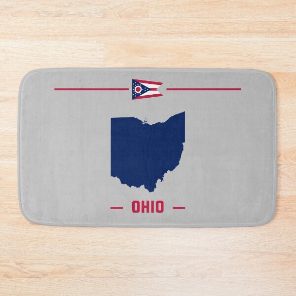 Item preview, Ohio State Pride, Minimalist Navy Map & Flag Tee designed and sold by mashmosh.