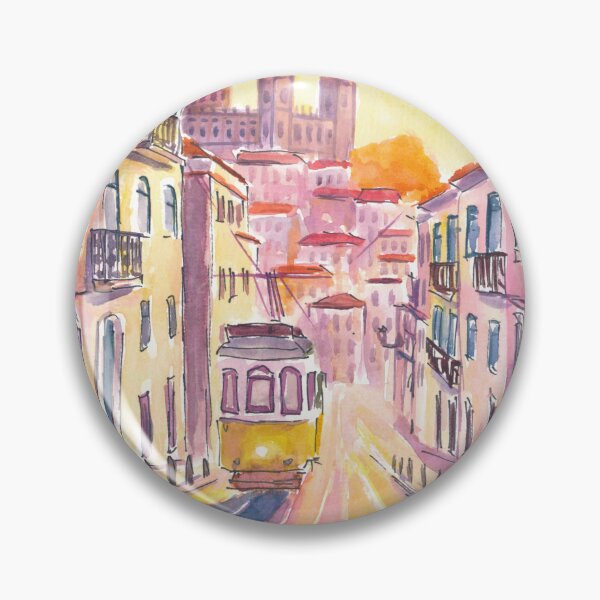 Item preview, Charming Lisbon Streets with Estrela Basilica and Tram designed and sold by artshop77.