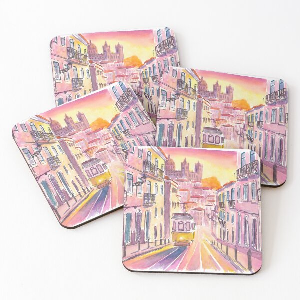 Item preview, Charming Lisbon Streets with Estrela Basilica and Tram designed and sold by artshop77.