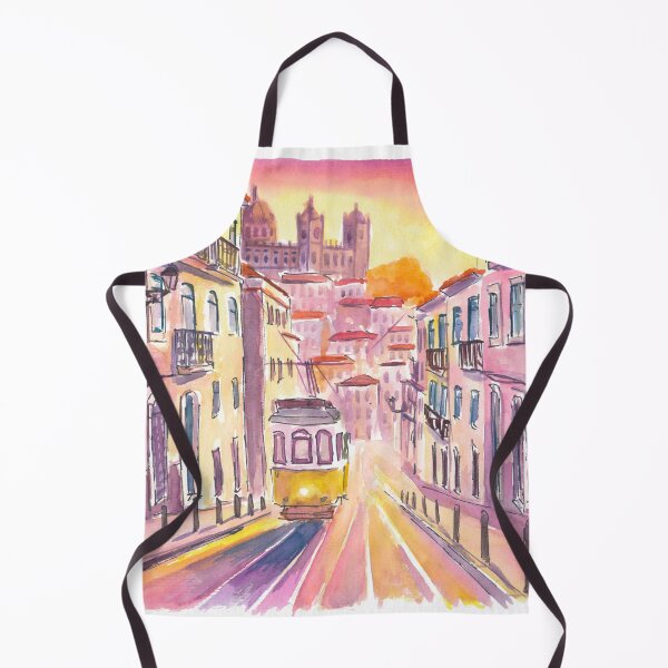 Item preview, Charming Lisbon Streets with Estrela Basilica and Tram designed and sold by artshop77.