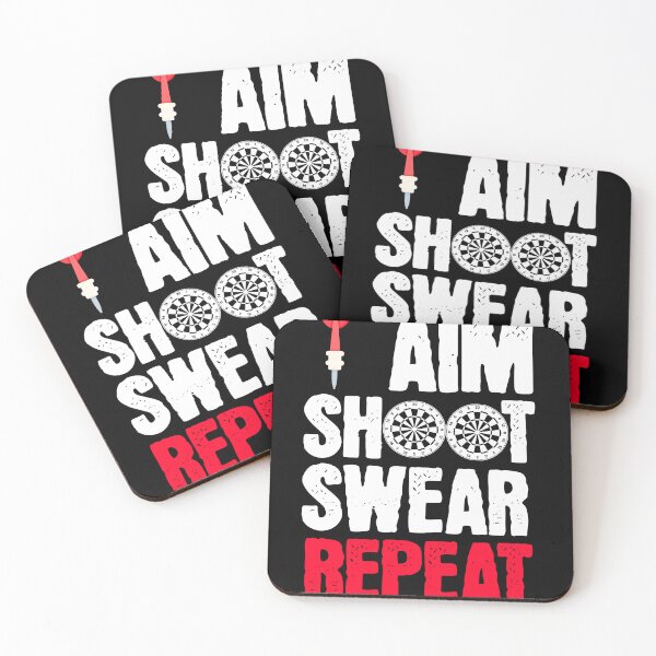 Item preview, Aim Shoot Swear Repeat – Funny Dart Player Swear Loop Design designed and sold by TheØche.