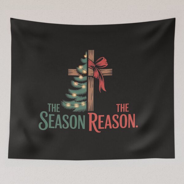 Item preview, Christmas Tree The Season Jesus Cross The Reason  designed and sold by Clairenity Studio.