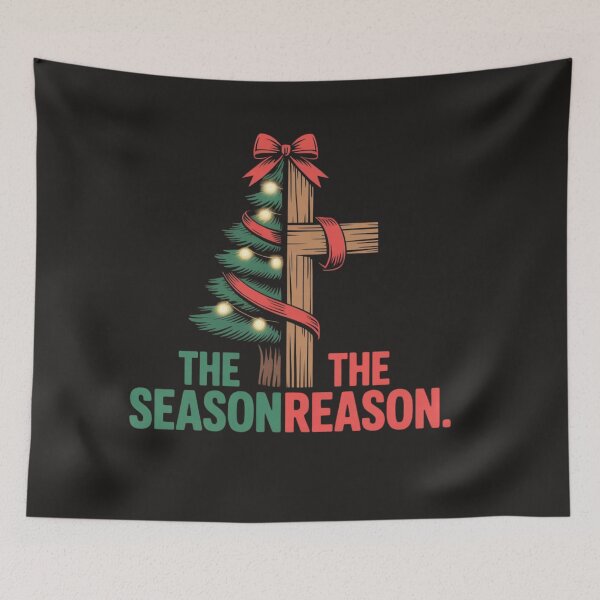 Item preview, Christmas Tree The Season Jesus Cross The Reason  designed and sold by Clairenity Studio.