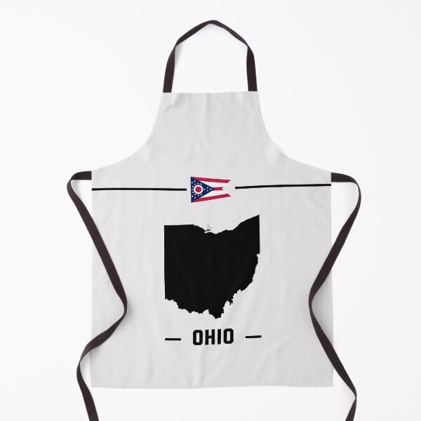 Item preview, Black & White Ohio State Map with Flag – Classic Buckeye Silhouette designed and sold by mashmosh.