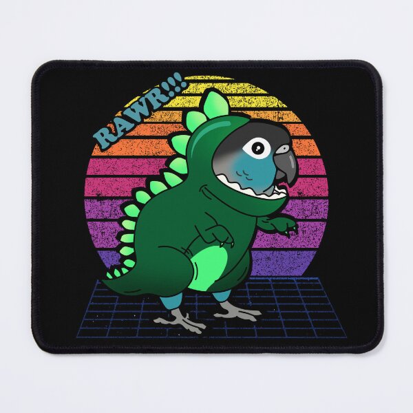 Item preview, Aesthetic Vaporwave Turquoise Conure Dinosaur designed and sold by FandomizedRose.