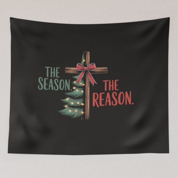Item preview, Christmas Tree The Season Jesus Cross The Reason  designed and sold by Clairenity Studio.
