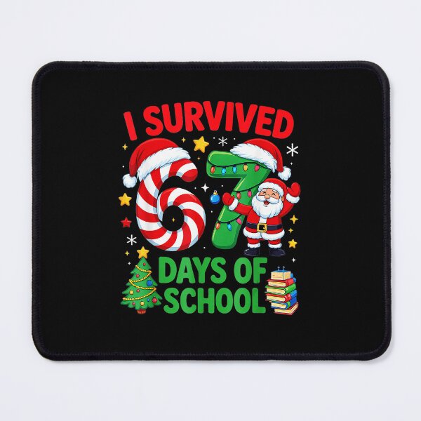 Item preview, I Survived 67 Days Of School Christmas Candy Cane Six Seven designed and sold by JEFDodsonArt.