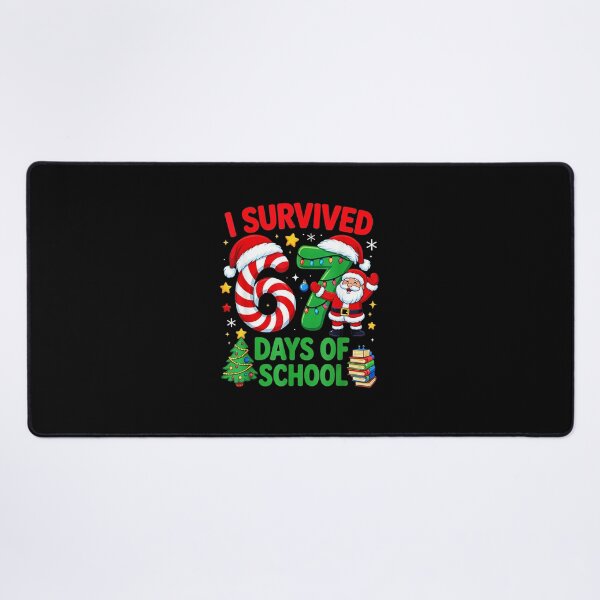 Item preview, I Survived 67 Days Of School Christmas Candy Cane Six Seven designed and sold by JEFDodsonArt.