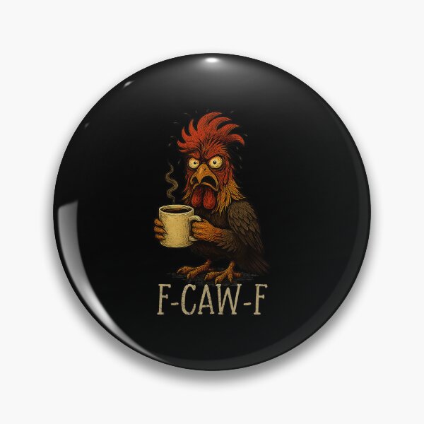 Item preview, Fcawf Grumpy Rooster Funny Tired Chicken Drinking Coffee  designed and sold by tadmercado.