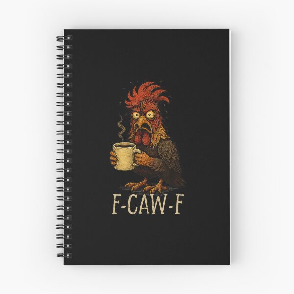 Item preview, Fcawf Grumpy Rooster Funny Tired Chicken Drinking Coffee  designed and sold by tadmercado.