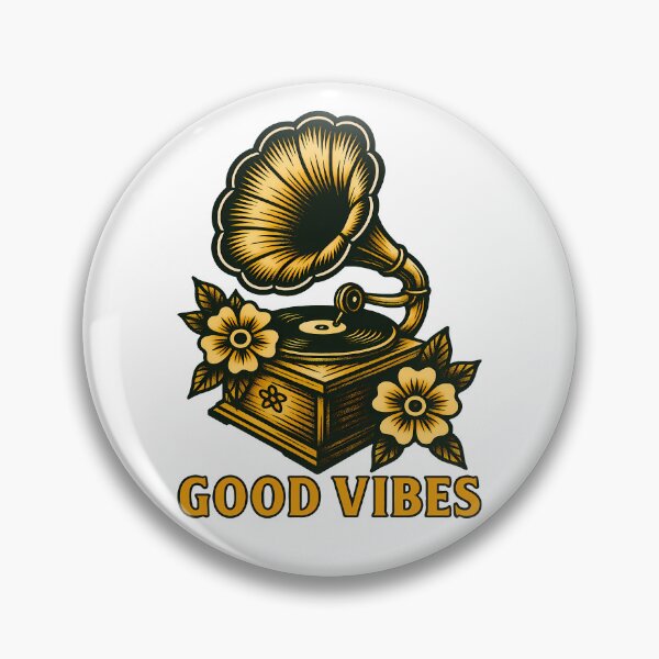 Item preview, Vintage Gramophone Good Vibes Design designed and sold by DariusZD.
