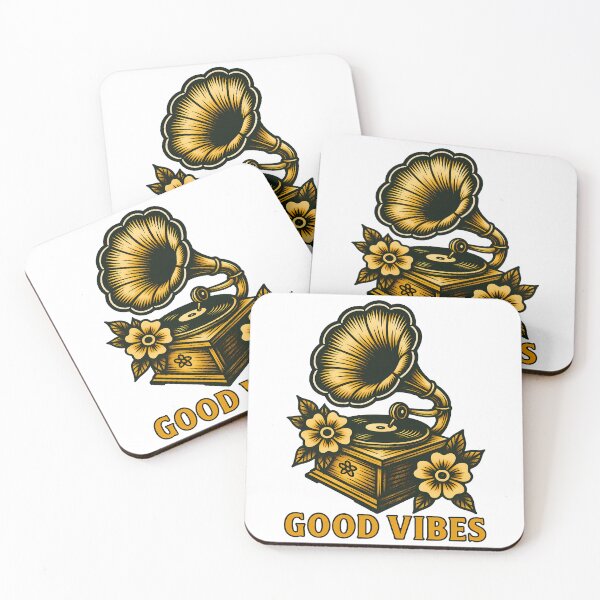 Item preview, Vintage Gramophone Good Vibes Design designed and sold by DariusZD.