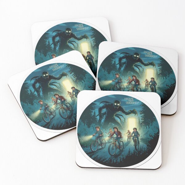 Item preview, Escape the Shadows Sticker | Retro 80s Horror Bike Adventure designed and sold by hunainraxa.