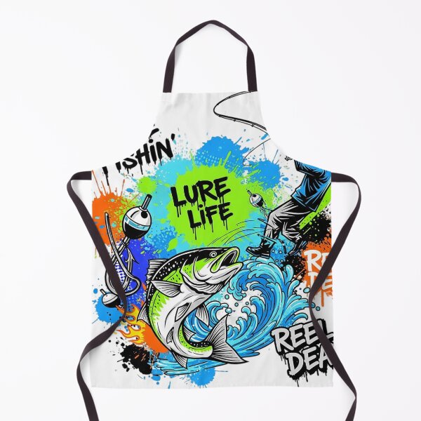Item preview, Fishing Action with Lures and Reel Deal Text designed and sold by newvisionart191.