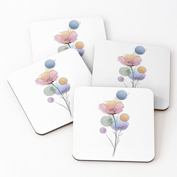 Item preview, Flowers with cosmic elements  designed and sold by Lol&love.