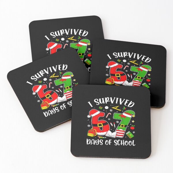 Item preview, I Survived 67 Days Of School Christmas Santa Teacher  designed and sold by JEFDodsonArt.