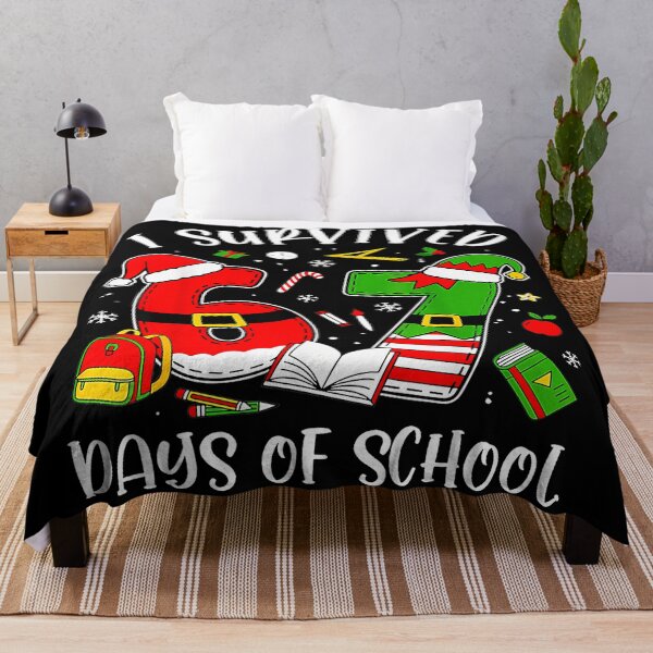 Item preview, I Survived 67 Days Of School Christmas Santa Teacher designed and sold by JEFDodsonArt.
