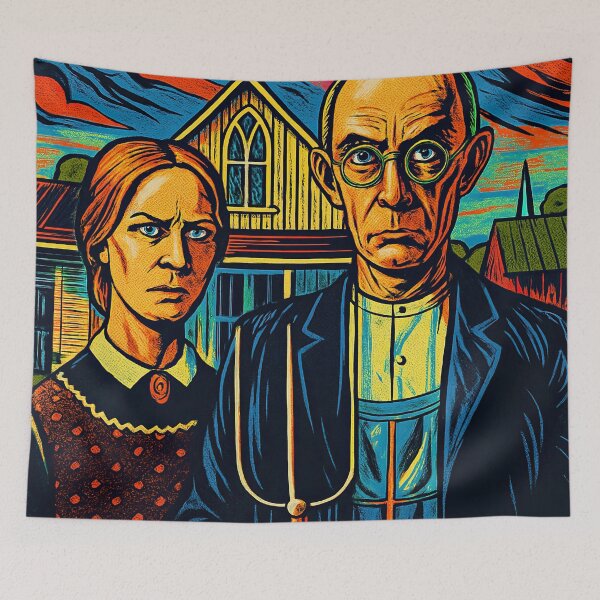 Item preview, American Gothic | Comics style - Cartoon designed and sold by ComicsFactory.