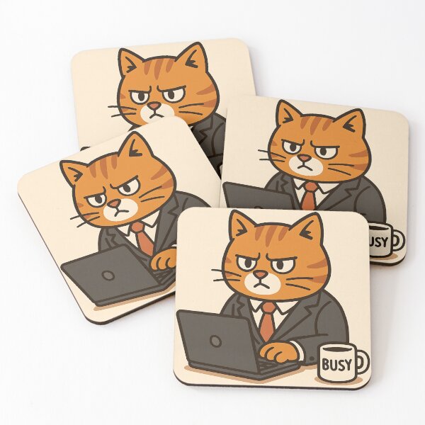 Item preview, CEO Cat – Busy Business Tiger in a Tiny Suit designed and sold by PawsGiggles.