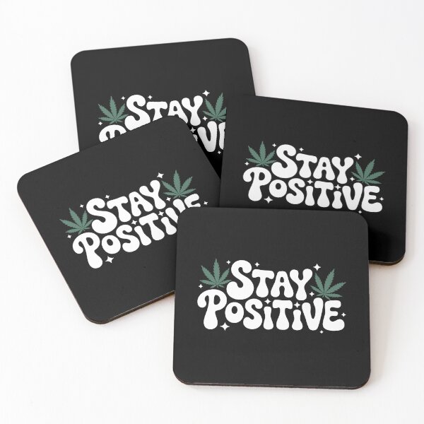 Item preview, “Stay Positive” Playful White Typography designed and sold by StoreXlk.