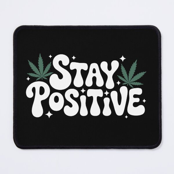 Item preview, “Stay Positive” Playful White Typography designed and sold by StoreXlk.