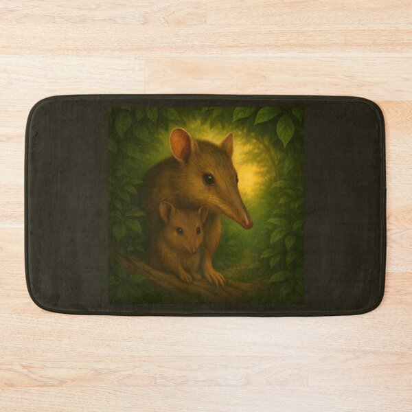 Item preview, Bandicoot Mother and Joey Art Print – Golden Undergrowth Forest Light designed and sold by GeoWild Designs.