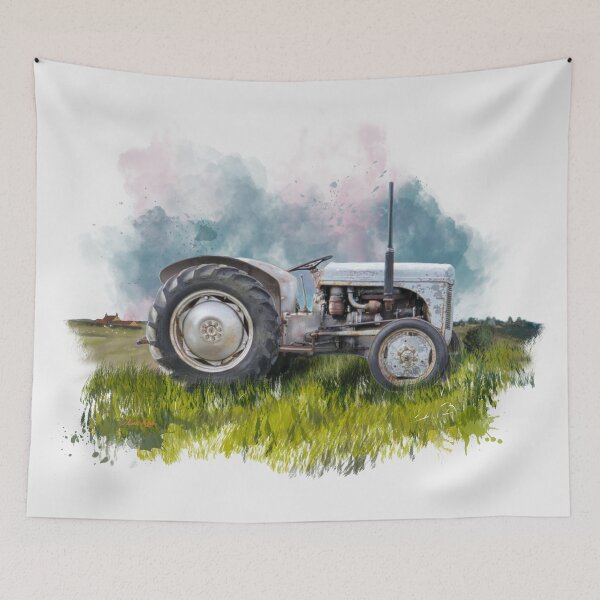 Item preview, “The little Grey Fergie’ Ferguson TE20 agricultural vintage tractor  designed and sold by Printfantasia .