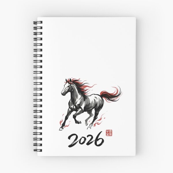 Item preview, 2026 Year of the Fire Horse - Dynamic Ink Wash Art designed and sold by xMErCUrY03x.