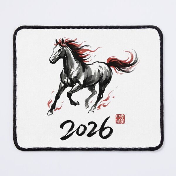 Item preview, 2026 Year of the Fire Horse - Dynamic Ink Wash Art designed and sold by xMErCUrY03x.