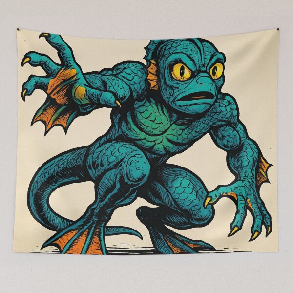 Item preview, Amphibian humanoid | Comics style - Cartoon designed and sold by ComicsFactory.