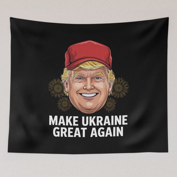 Item preview, Donald Trump with Ukrainian Flag Make Ukraine Great designed and sold by GamtosMintys.